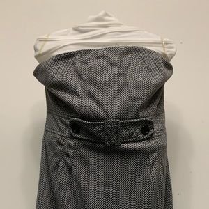 Dots strapless dress